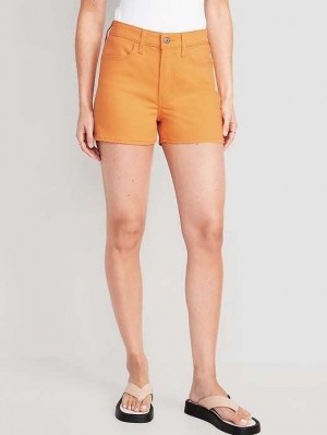 Old Navy High-Waisted Wow Jean Shorts Kurze Hose Damen Golden Aurora | 8640AYMRG
