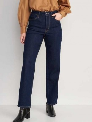 Old Navy High-Waisted Wow Loose Jeans Jeans Damen Dunkelwaschen | 3657ZXFJK