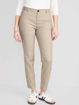 Old Navy High-Waisted Wow Schlank Pants Unterteile Damen Rolled Oats | 7043GOHRQ