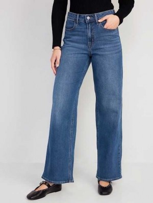 Old Navy High-Waisted Wow Weite-Leg Jeans Jeans Damen New Moon | 8120XZAHL