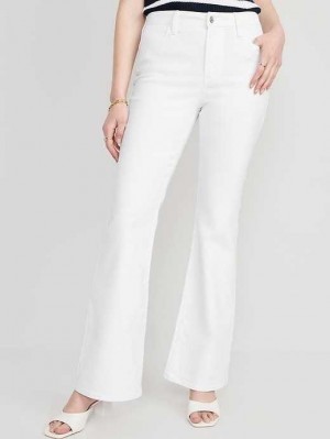 Old Navy High-Waisted Wow White Flare Jeans Jeans Damen Weiß | 9280IMLDK