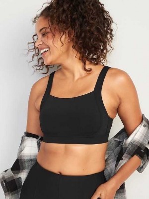 Old Navy High Support PowerSoft Convertible Sports Bra Sportbekleidung Damen Schwarz | 7893PUHBQ