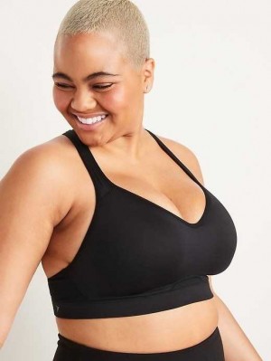 Old Navy High Support Racerback Sports Bra Sportbekleidung Damen Schwarz | 2193TDKAC