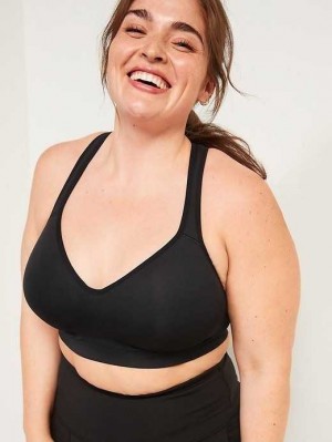 Old Navy High Support Racerback Sports Bra Sportbekleidung Damen Schwarz | 2470DBTPX
