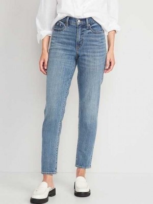 Old Navy High V-Waisted O.G. Gerade Ankle Jeans Jeans Damen Courtney | 8792WMGBX