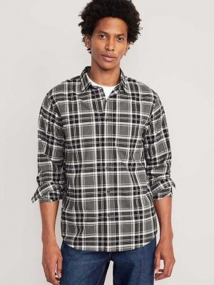 Old Navy Klassische-Fit Everyday Shirt Hemd Herren Grau Schwarz | 4810DPILK