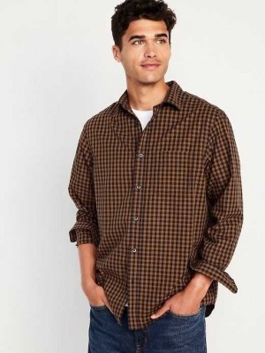 Old Navy Klassische-Fit Everyday Shirt Hemd Herren Braun | 6582DLUZS