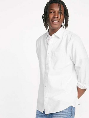 Old Navy Klassische-Fit Non-Stretch Everyday Oxford Shirt Hemd Herren Weiß | 2598HFSEU