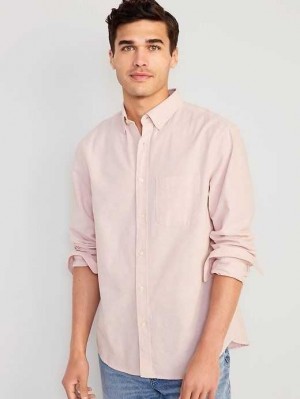Old Navy Klassische-Fit Non-Stretch Everyday Oxford Shirt Hemd Herren Rosa | 0153IVGHQ
