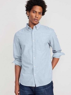 Old Navy Klassische-Fit Non-Stretch Everyday Oxford Shirt Hemd Herren Blau | 5480EBGXI
