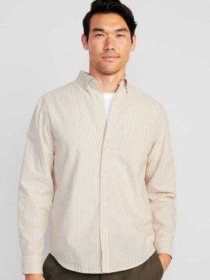 Old Navy Klassische-Fit Non-Stretch Everyday Oxford Shirt Hemd Herren Khaki | 9358WZIBL