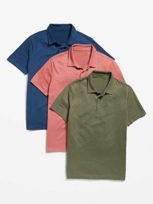 Old Navy Klassische Fit Jersey Polo Men Polo Shirts Herren Obscure Night | 8092QGUPX