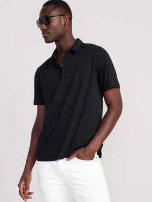 Old Navy Klassische Fit Jersey Polo Polo Shirts Herren Schwarz | 0386PXCOB
