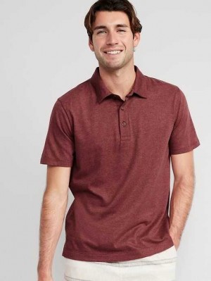 Old Navy Klassische Fit Jersey Polo Polo Shirts Herren Tiefesrot | 7508OTYGB
