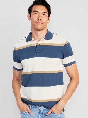 Old Navy Klassische Fit Pique Polo Polo Shirts Herren Blau | 0327KOEDU