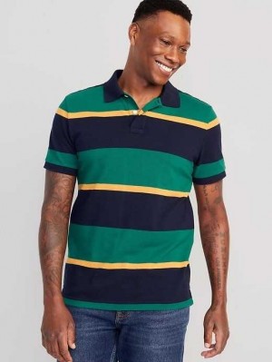 Old Navy Klassische Fit Pique Polo Polo Shirts Herren Rugby Stripes | 1582CHKUJ