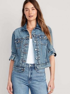 Old Navy Klassische Jean Jacket Mäntel Damen Waschen | 6073PMXHF