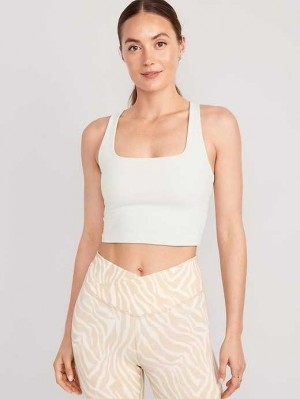Old Navy Light Support PowerChill Cross-Back Longline Sports Bra BHs Damen Hellblau | 4250CDHKG