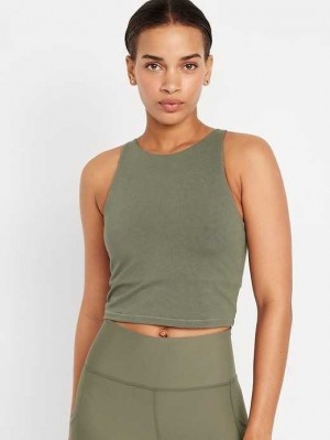 Old Navy Light Support PowerChill Longline Sports Bra Sportbekleidung Damen Grau | 4106IWUQX