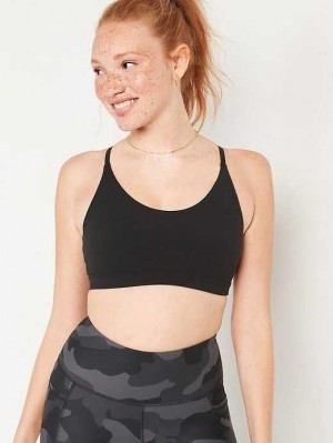 Old Navy Light Support PowerLite LYCRA ADAPTIV Sports Bra BHs Damen Schwarz | 4091VUZDQ