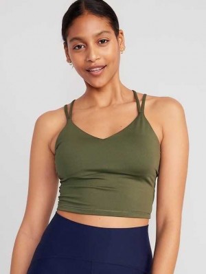 Old Navy Light Support PowerPress Riemchen Longline Sports Bra BHs Damen Alpine Tundra | 6013TBWUJ