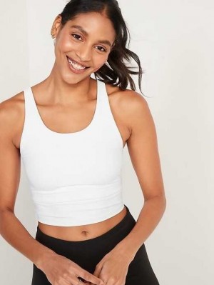 Old Navy Light Support PowerSoft Adjustable Longline Sports Bra Sportbekleidung Damen Calla Lilies | 8152RVZQF