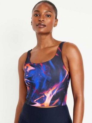 Old Navy Light Support PowerSoft Longline Sports Bra BHs Damen Rosa | 3867YEDNB