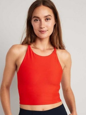Old Navy Light Support PowerSoft Longline Sports Bra Sportbekleidung Damen Mystic Fire | 5067CBLPJ