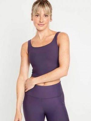 Old Navy Light Support PowerSoft Longline Sports Bra BHs Damen Nebula | 6240ZHXUQ
