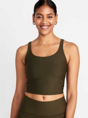 Old Navy Light Support PowerSoft Longline Sports Bra BHs Damen Conifer | 6290PNOCB
