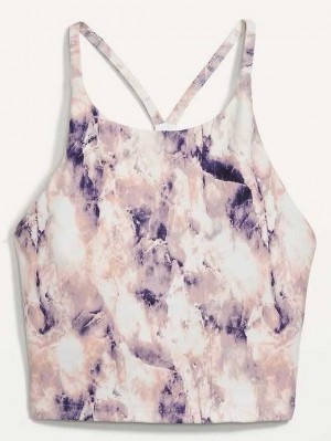 Old Navy Light Support PowerSoft Longline Sports Bra Sportbekleidung Damen Rosa | 8950QMFOP