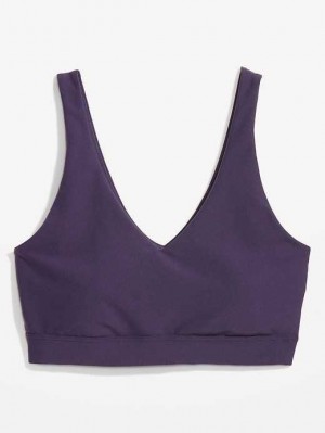 Old Navy Light Support PowerSoft V-Neck Sports Bra BHs Damen Nebula | 6872NOSIH