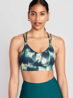 Old Navy Light Support Riemchen V-Neck Sports Bra Sportbekleidung Damen Grün | 3159LPZDQ