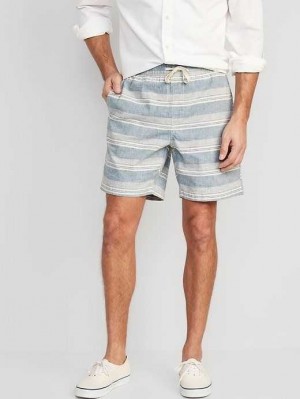 Old Navy Linen-Blend Jogger Shorts Unterteile Herren Blau | 0418DXHCP