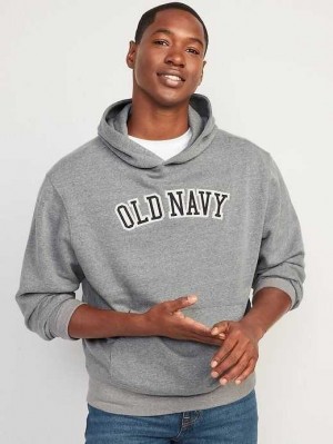 Old Navy Logo-Graphic Pullover Hoodie Hoodie Herren Grau | 4976PYISG