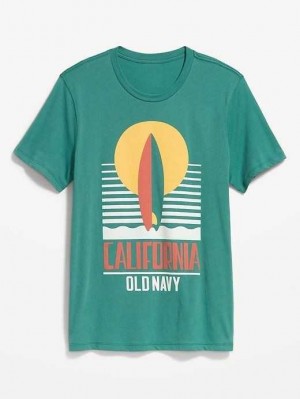 Old Navy Logo Graphic T-Shirt T-shirts Herren Swaying Palm | 1450KWPEZ