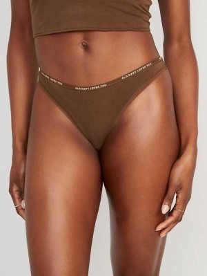 Old Navy Logo Graphic Tanga Underwear Unterwäsche Damen Dunkel | 7245MVKYA