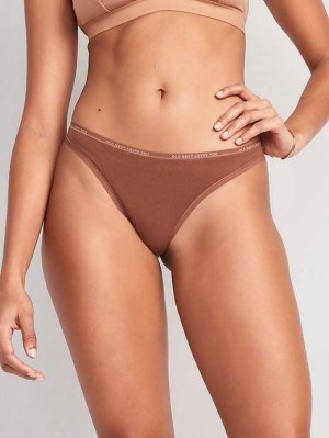 Old Navy Logo Graphic Tanga Underwear Unterwäsche Damen Maplewood | 7894YOXHB