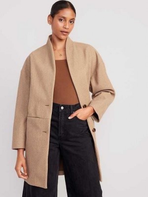 Old Navy Long-Line Cardigan Coat Mäntel Damen Braun | 5964NTIRX