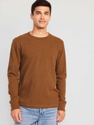 Old Navy Long-Sleeve Built-In Flex Waffle-Knit T-Shirt T-shirts Herren Jack O'lantern | 3817OJTYC