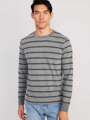 Old Navy Long-Sleeve Gestreift Rotation T-Shirt T-shirts Herren Grau | 2139GZYQN