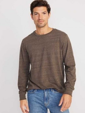 Old Navy Long-Sleeve Rotation T-Shirt T-shirts Herren Kaffee | 2986WJVRF