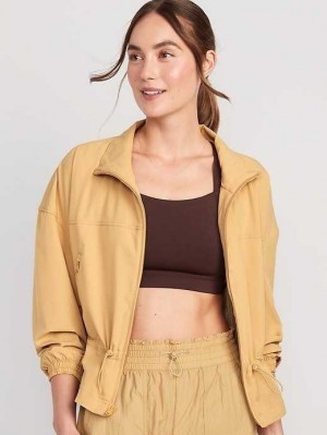 Old Navy Loose StretchTech Cinched-Taille Jacket Lauftop Damen Paper Bag | 6817SVCZJ