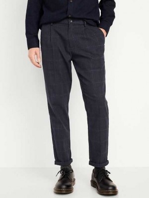 Old Navy Loose Taper Built-In Flex Falten Chino Pants Hose Herren Navy | 8273YOQTV