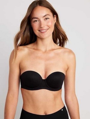 Old Navy Low-Coverage Convertible Strapless Underwire Bra BHs Damen Schwarz | 7983DOJAV