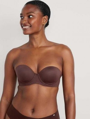 Old Navy Low-Coverage Convertible Strapless Underwire Bra BHs Damen French Roast | 8245WJYRQ