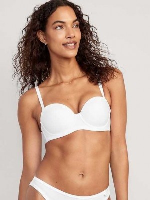 Old Navy Low-Coverage Convertible Strapless Underwire Bra BHs Damen Weiß | 9047CYMSK