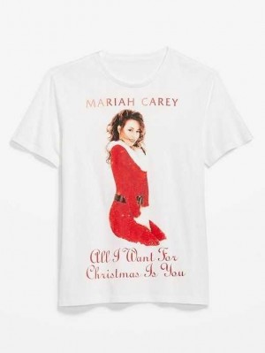 Old Navy Mariah Carey Gender-Neutrale T-Shirt T-shirts Herren Calla Lilies | 1473KBQSX