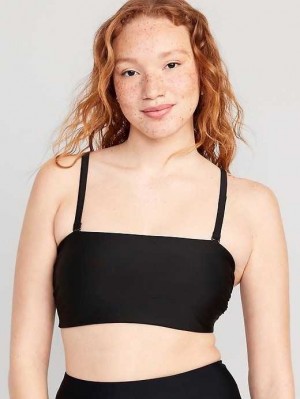 Old Navy Matching Bandeau Bikini Swim Top Badeanzüge Damen Schwarz | 9723WRHNO