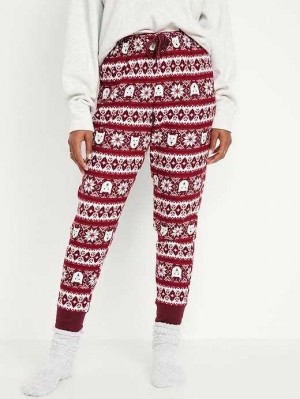 Old Navy Matching Flannel Jogger Pajama Pants Pyjama Damen Rot | 3209TNDOX
